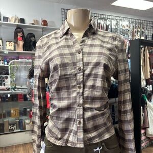 Plaid Button-Up Shirt